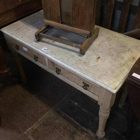 Marble top pine washstand